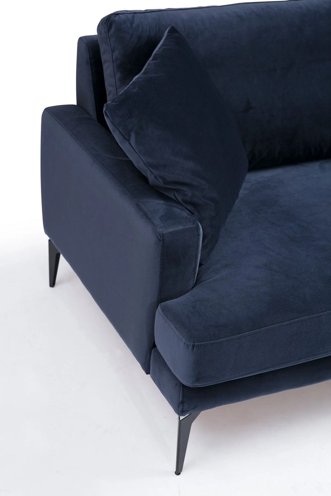 Sofá de 2 Lugares Papira – Azul Marinho – 175x90x88 cm