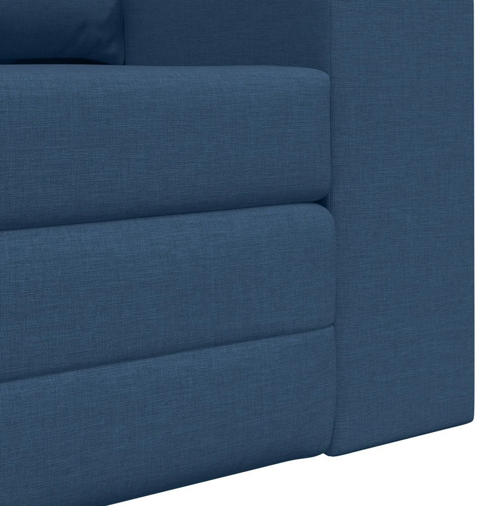 Sofá Cama 2 em 1 Azul 148x71x83 cm Tecido