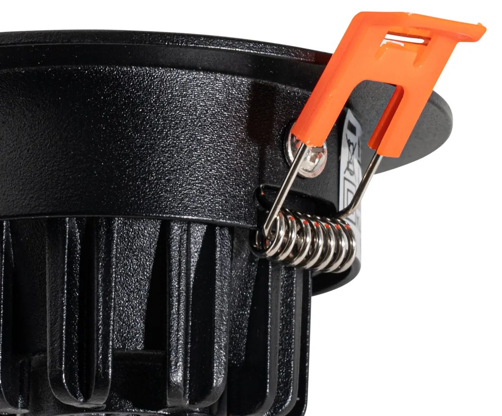 Foco embutido preto 6,8 cm incl. LED 545 lm regulável IP65 - Gaius