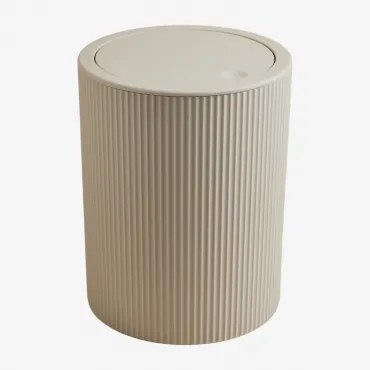 Lixeira Com Tampa Ozene Abs Branco Acinzentado - Sklum