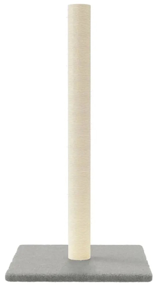 Poste arranhador para gatos 35x35x70 cm cinzento-claro