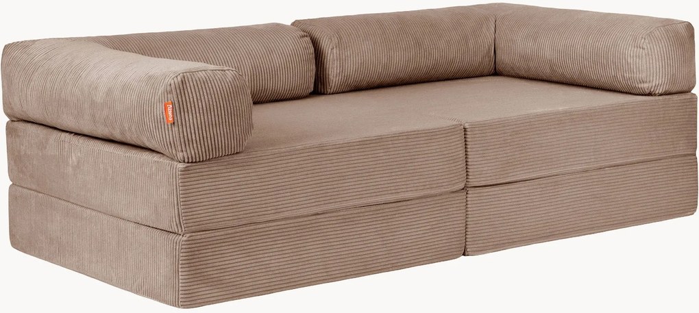 Sofá modular em bombazina Funzy Family (2 lugares)