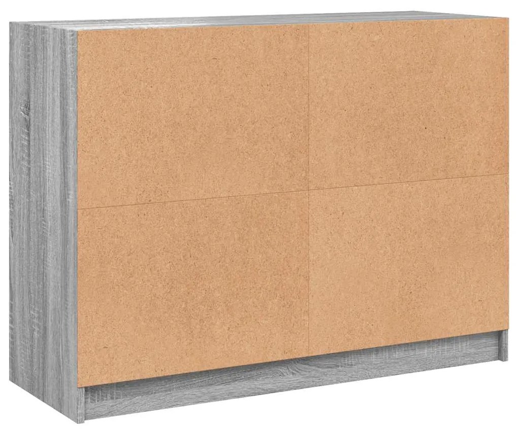 Aparador 102x37x75,5 cm derivados de madeira cinzento sonoma