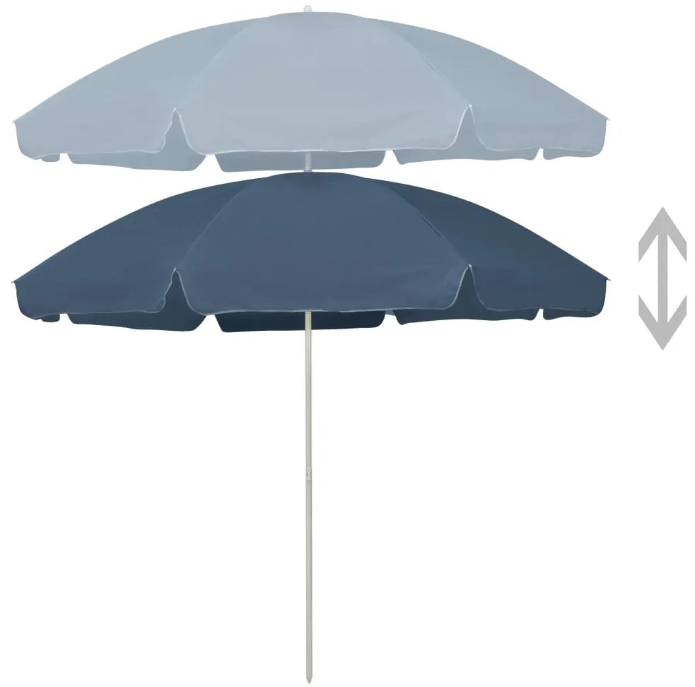 Guarda-sol de praia 300 cm azul