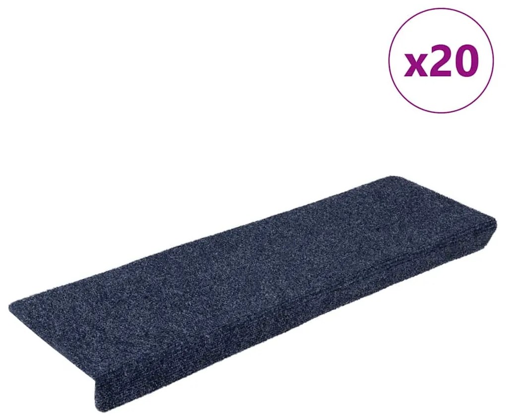Tapetes de escada autoadesivos 20 pcs 65x21x4 cm antracite