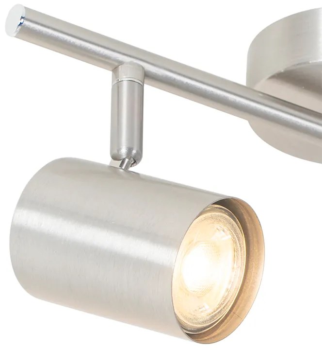 Candeeiro de Teto Moderno Aço 2 Luzes Ajustáveis - Jeana