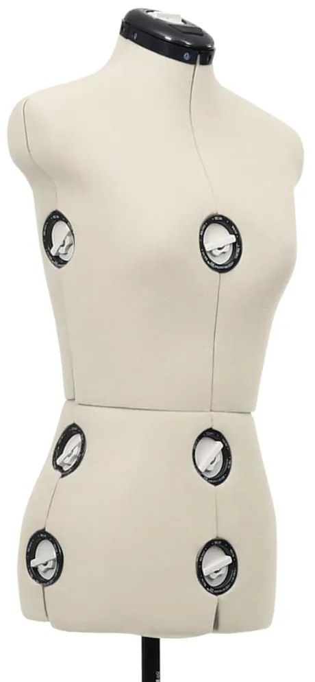 Manequim feminino ajustável tamanho S 33-40 cor creme