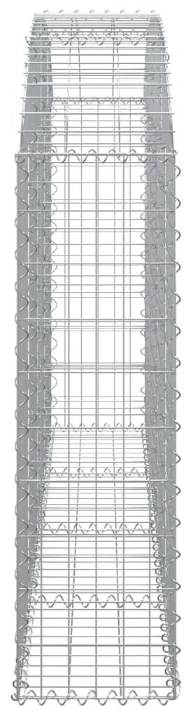 Cesto gabião arqueado 200x30x100/120 cm ferro galvanizado