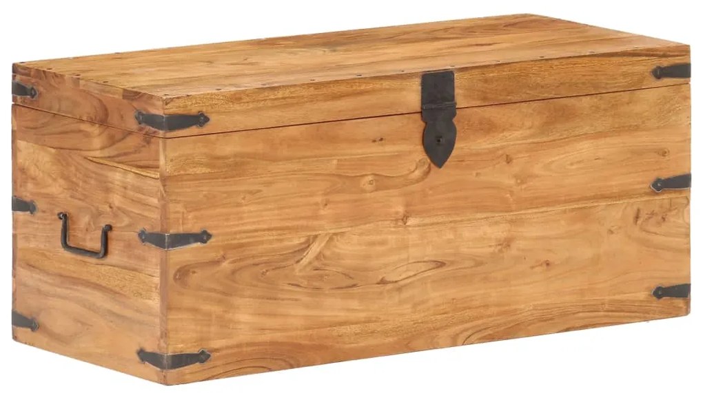 vidaXL Baú 90x40x40 cm madeira de acácia maciça