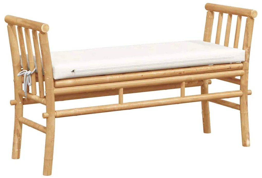 Banco de Jardim vidaXL com Almofada de 110 cm em Bambu