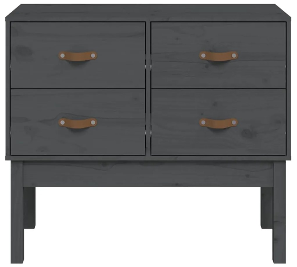 Mesa consola 90x40x78 cm madeira de pinho maciça cinza