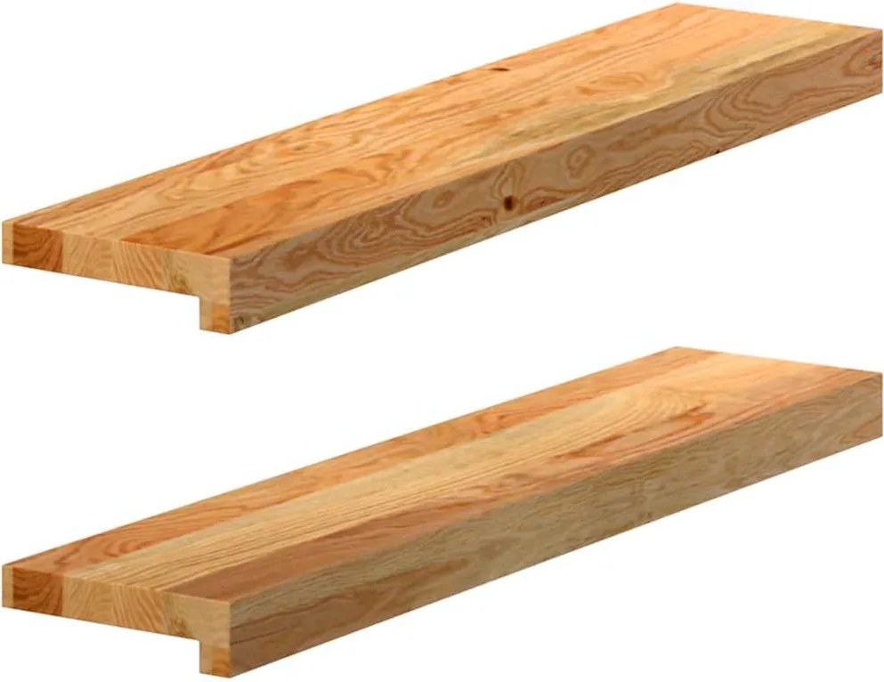 vidaXL Soleiras da janela 2 pcs 70x15x2 cm carvalho castanho-claro