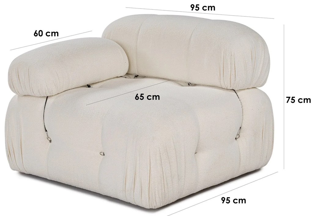 Sofá de 1 Lugar Bubble – Branco – 95x95x75 cm