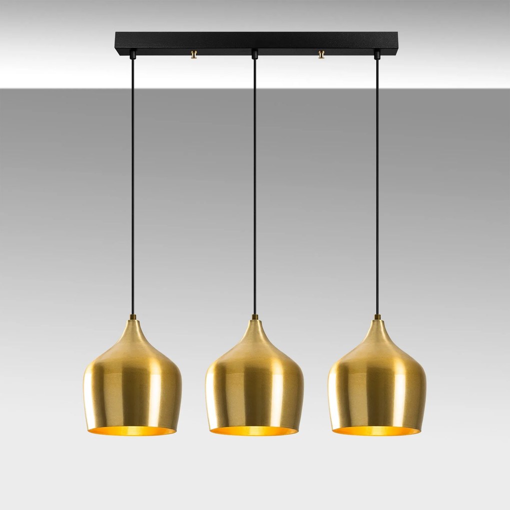 Candeeiro de Teto Dodo – Dourado – 72 x 22 cm