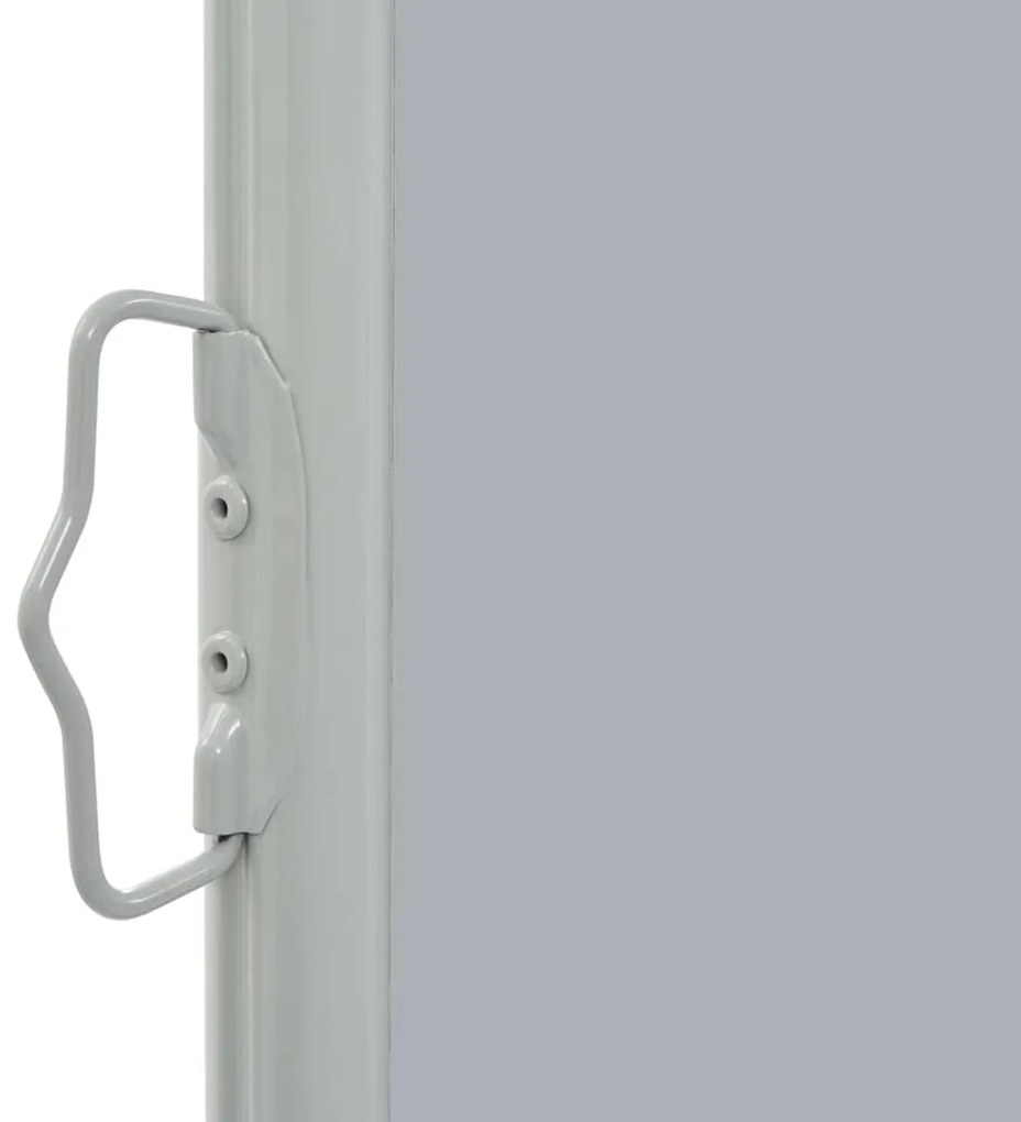 Toldo lateral retrátil para pátio 60x300 cm cinzento