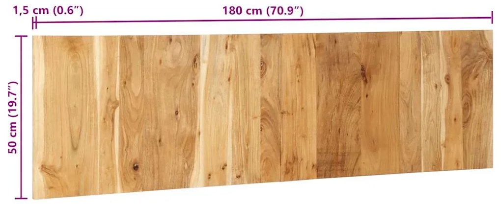 Cabeceira 180 cm Madeira maciça de Acácia