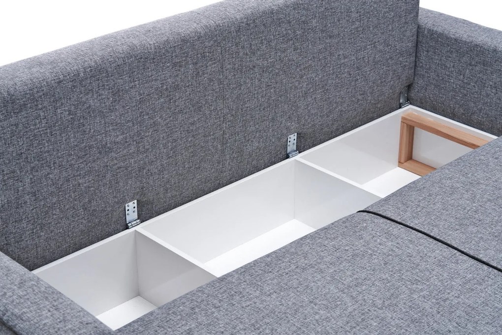 Sofá-Cama de Canto Ece – Cinzento – 242x88x90 cm