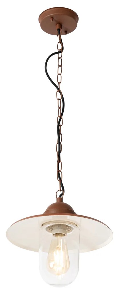 Candeeiro de suspensão moderno para exterior cor ferrugem IP44 - Kansas Moderno