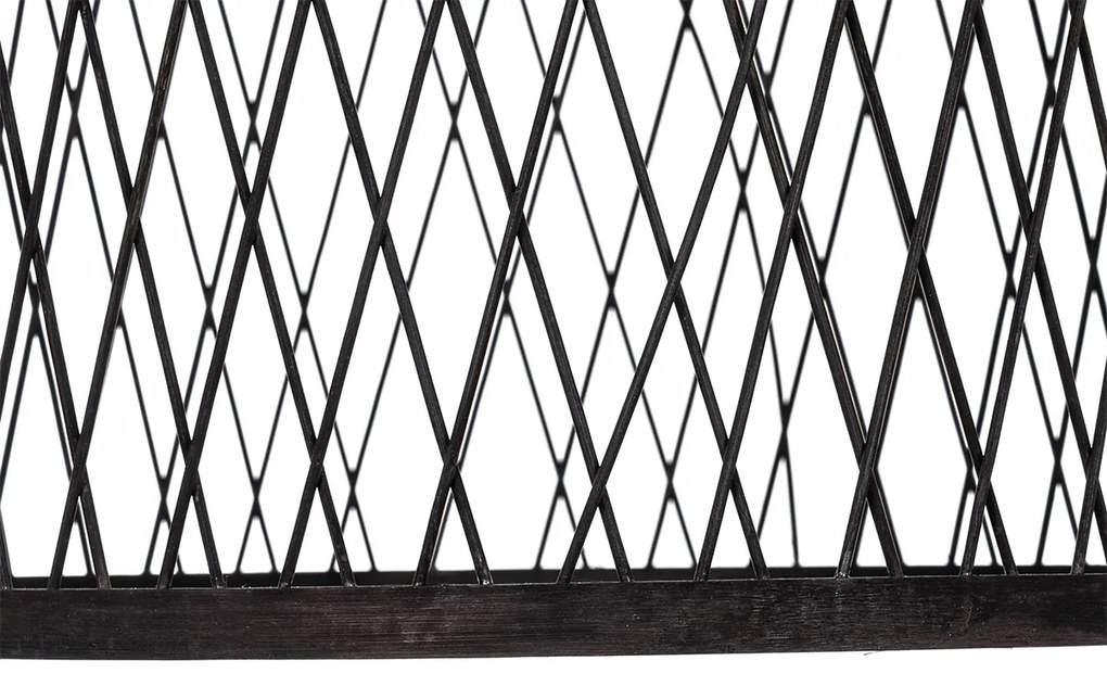 Candeeiro de teto exterior rústico em vime preto 40x55 cm - Calamus Rústico