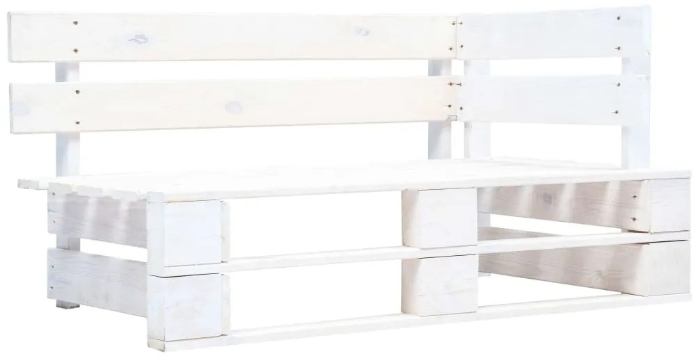 6 pcs conj. lounge paletes + almofadões pinho impregnado branco