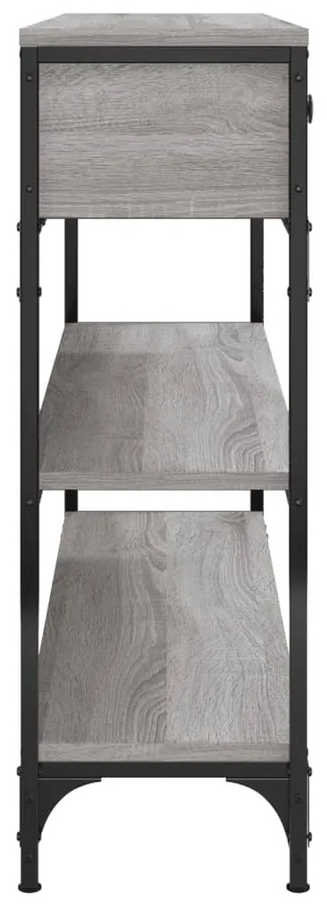 Mesa consola 100x25x75 cm derivados de madeira cinzento sonoma