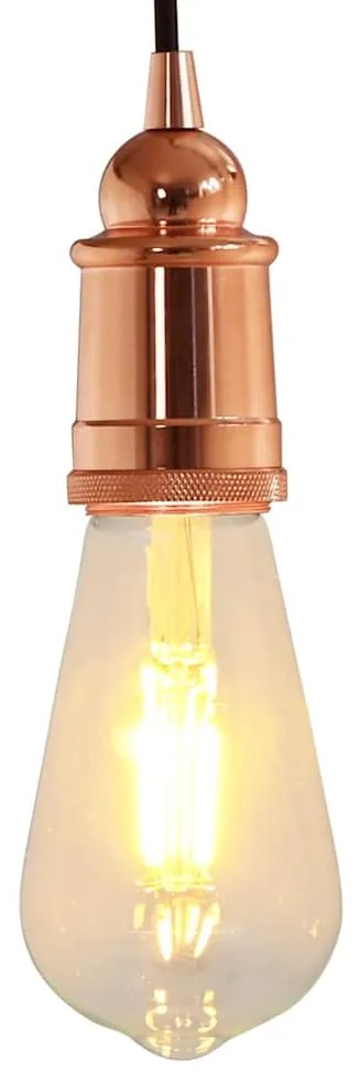 vidaXL Casquilhos de lâmpadas 2 pcs rosa dourado E27