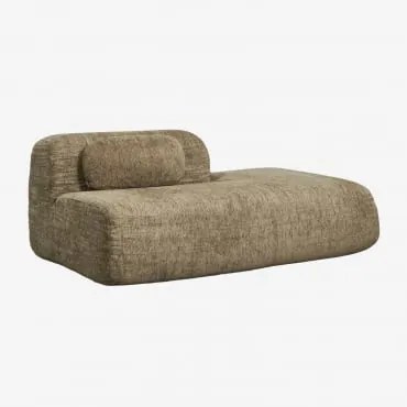 Módulo Divã Direito Para Sofá Modular Em Chenille Embalado A Vácuo Merida Chenille Grossa Verde Sálvia - Sklum