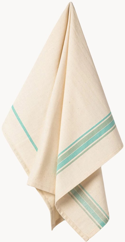 Panos de cozinha em algodão French Stripes, conjunto de 2