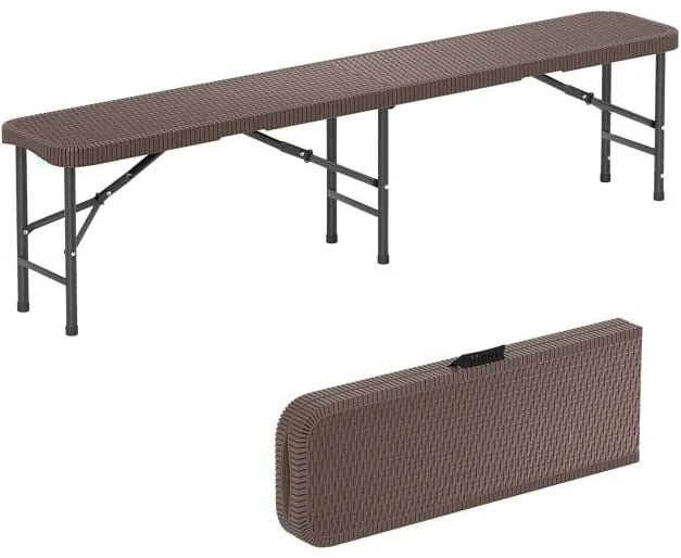 Pacote com 4 cadeiras dobráveis ​​empilháveis ​​com estrutura de metal e alça de transporte - Branco
