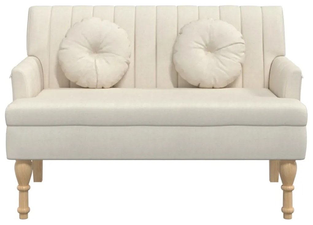 Banco com almofadões 113x64,5x75,5 cm linho
