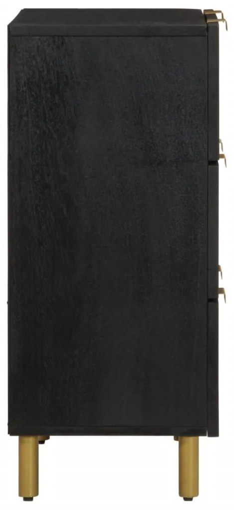 Aparadores 2 pcs 60x33x75 cm derivados de madeira preto
