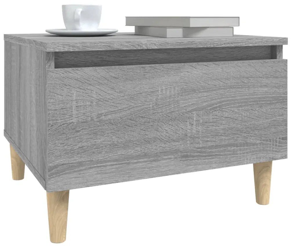 Mesa de apoio 50x46x35 cm derivados de madeira cinzento sonoma
