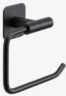 Porta-rolos Adesivo Para Banheiro Em Aço Inox Ondreli Preto Mate - Sklum