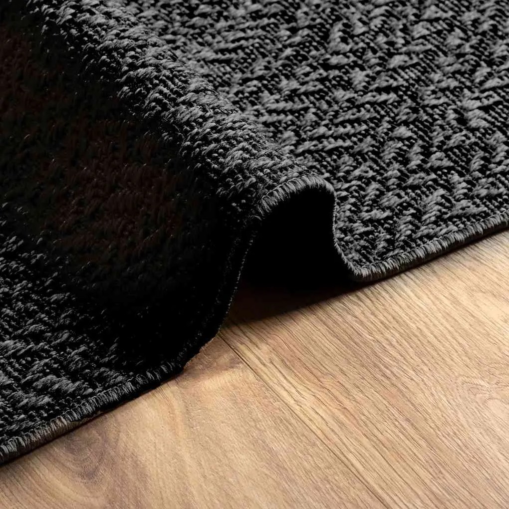 Tapete ZIZUR antracite 200x200 cm aspeto juta interior exterior