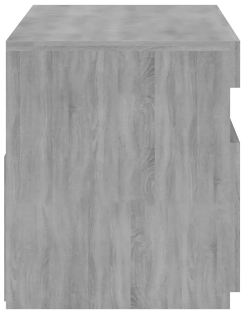 Móvel de TV com luzes LED 75x35x40 cm cinzento sonoma