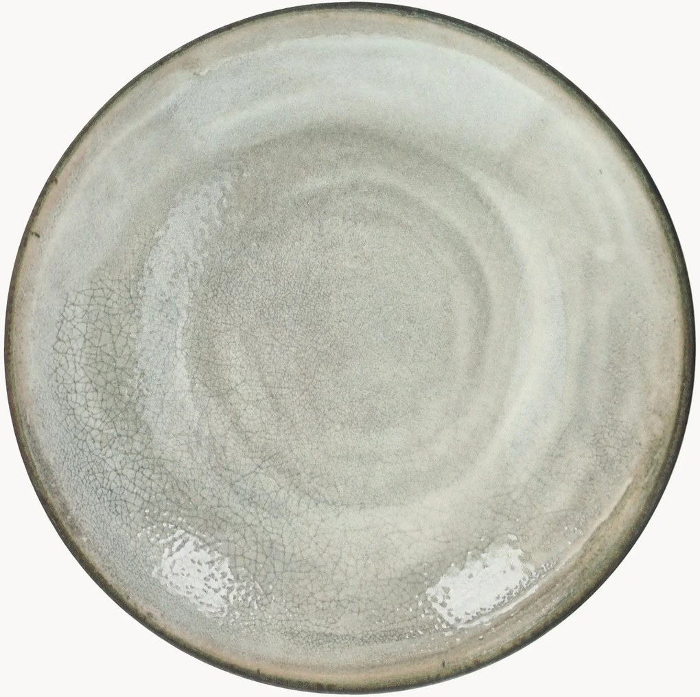 Pratos de massa em porcelana Raku, conjunto de 6
