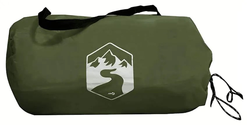 Lona de campismo 451x420 cm impermeável verde azeitona