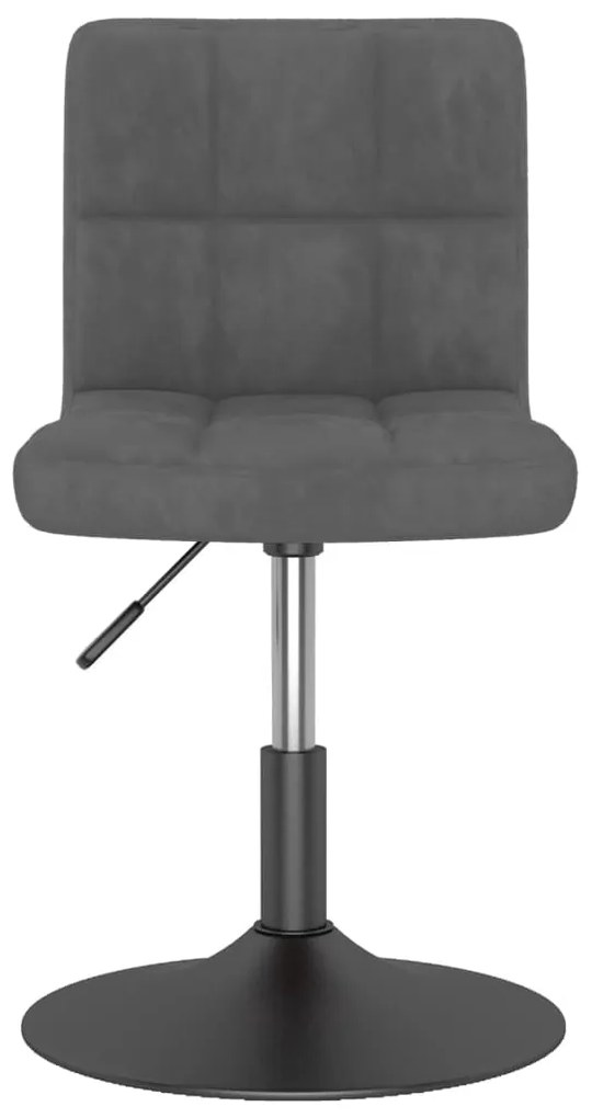Cadeiras de jantar giratórias 2 pcs veludo cinzento-escuro