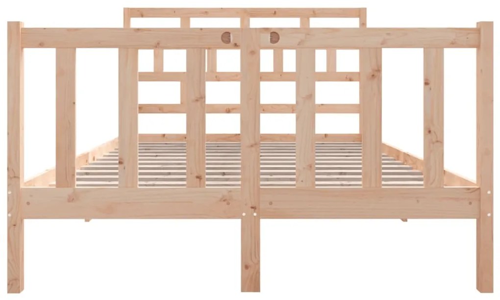 Estrutura de cama 140x190 cm pinho maciço