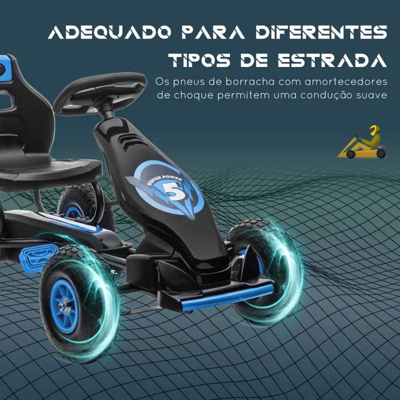 Kart a Pedais para Crianças 5-12 Anos - Azul