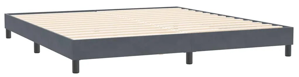 Estrutura de cama sem colchão 200x220 cm veludo cinzento-escuro