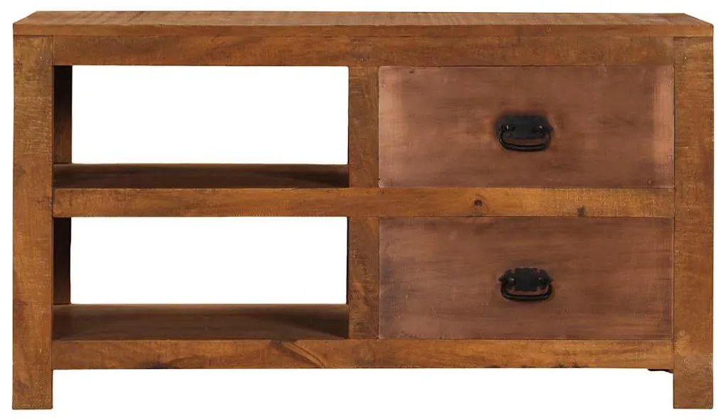 Mesa de centro c/ 2 gavetas 90x40x50cm madeira mangueira maciça