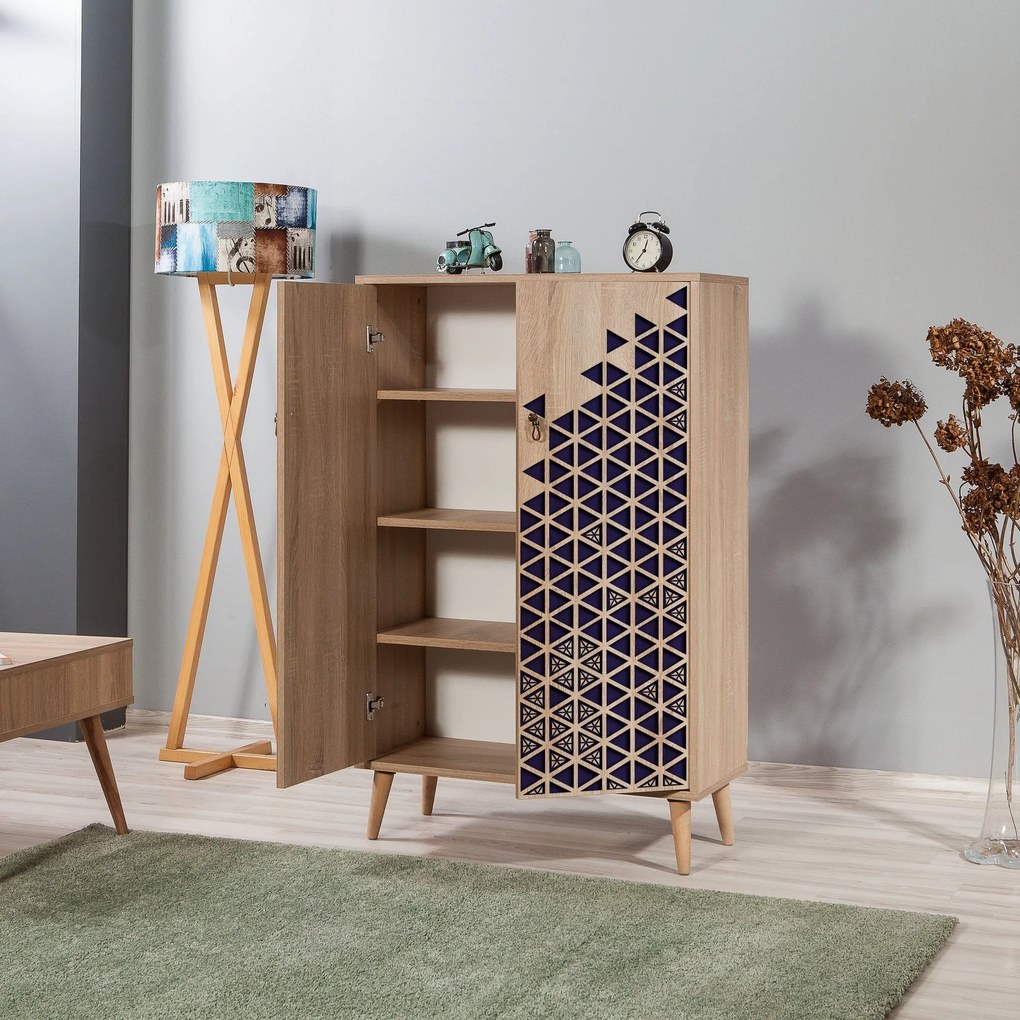 Armário Multiuso Multibox – Carvalho Sonoma – 80x127x36 cm