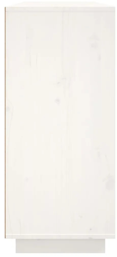 Aparador 120x35x80 cm madeira de pinho maciça branco