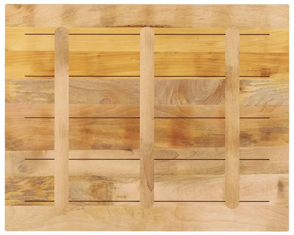 Tampo de mesa retangular 100x80x2,5 cm mangueira áspera maciça
