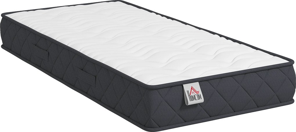 HOMCOM Colchão 90x190cm, colchão 1 pessoa, espuma com memória de forma, 20cm de espessura, certificado OEKO-TEX, firmeza média | Aosom Portugal