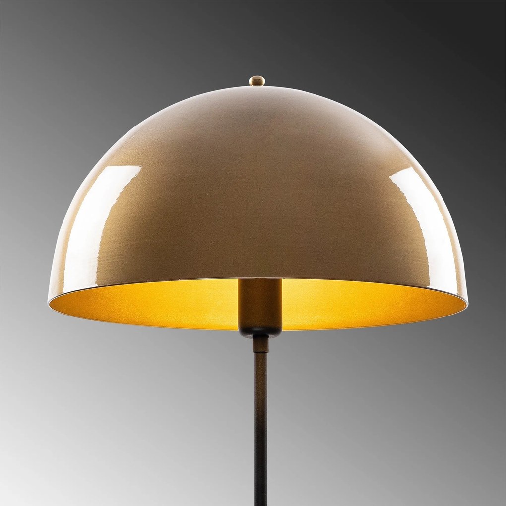 Candeeiro de Pé Can – Dourado e Preto – 50 x 50 cm