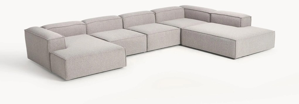 Sofá modular de canto comprido XL em bouclé Lennon