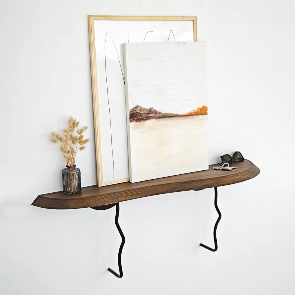 Prateleira de Parede Lierre – Preto Nogueira – 99 cm x 22 cm