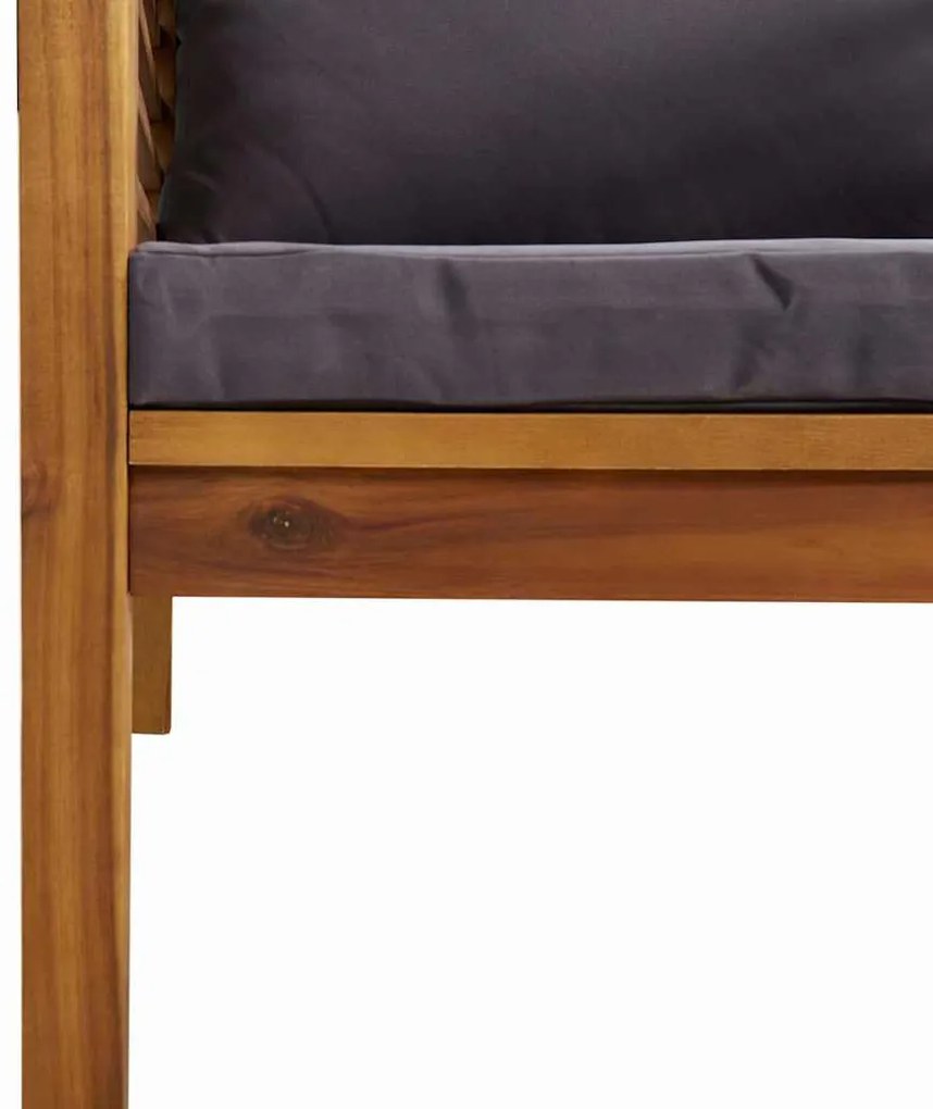 5 pcs conjunto lounge de jardim c/ almofadões acácia maciça